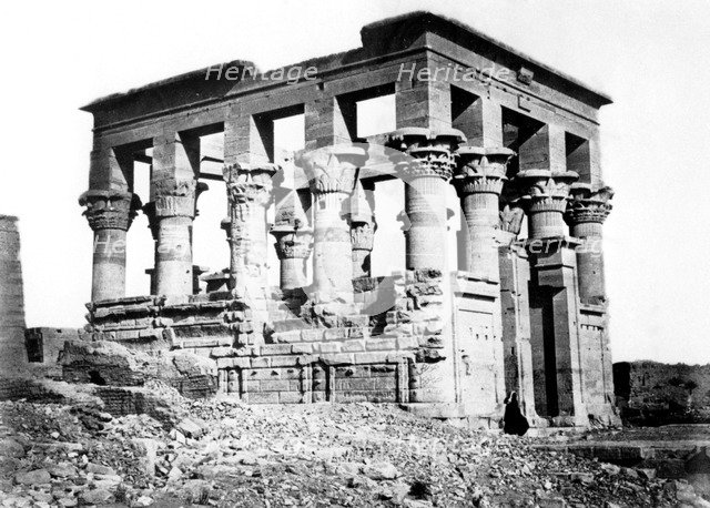 Trajan's Kiosk at Philae, Nubia, Egypt, 1878. Artist: Felix Bonfils