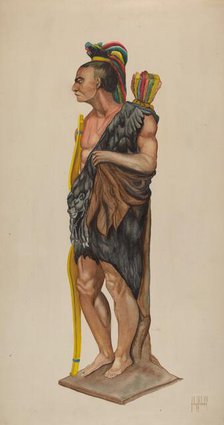 Cigar Store Indian, c. 1939. Creator: Charles R. Shane.