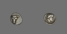 Hemidrachm (Coin) Depicting Bucranium, 355-346 BCE. Creator: Unknown.