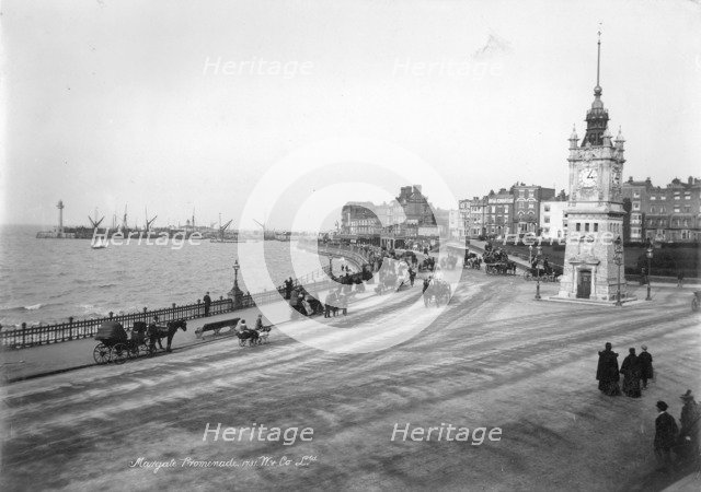 The promenade, Margate, Kent, 1890-1910. Artist: Unknown