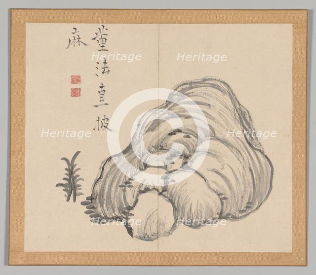 Double Album of Landscape Studies after Ikeno Taiga, Volume 1 (leaf 14), 18th century. Creator: Aoki Shukuya (Japanese, 1789).