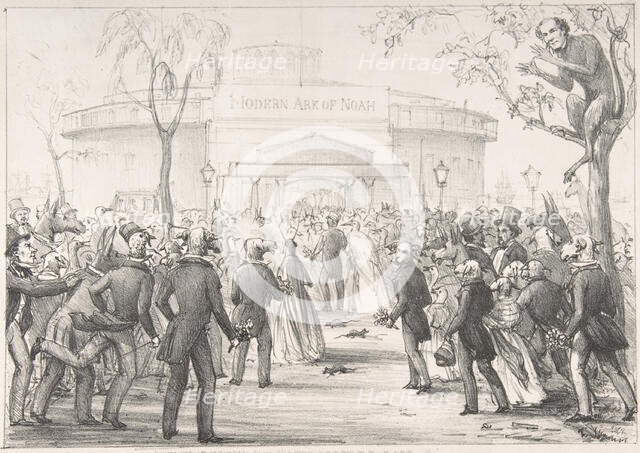 Castle Gardens, The Second Deluge, First Appearance of Jenny Lind in America, 1850., 1850. Creator: Anon.