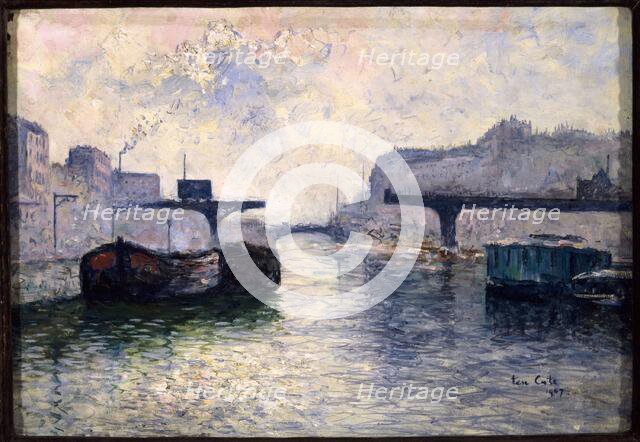 Saint-Martin canal, 10th arrondissement, 1907. Creator: Siebe Johannes ten Cate.