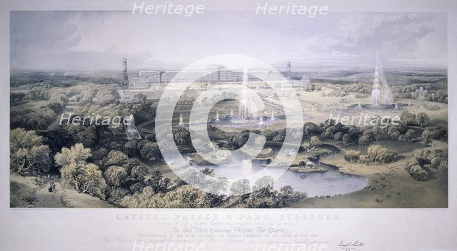 Crystal Palace, Sydenham, London, 1854. Artist: Jonathan Needham