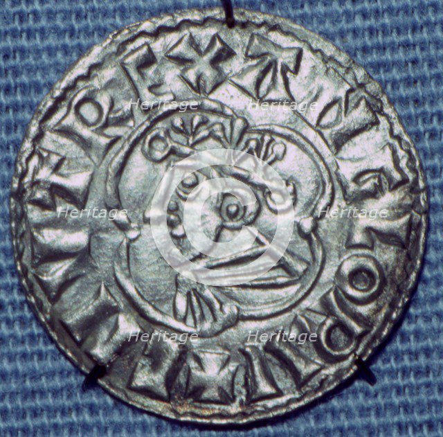 Anglo-Saxon Silver Penny of Cnut. Artist: Unknown