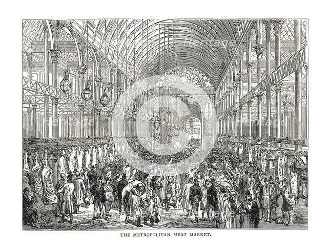 The Metropolitan Meat Market, 1878. Artist: Unknown