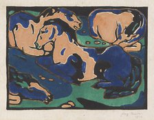 Resting horses, 1911-1912. Creator: Marc, Franz (1880-1916).