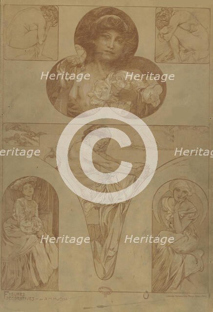 Figures décoratives, 1902. Creator: Mucha, Alfons Marie (1860-1939).