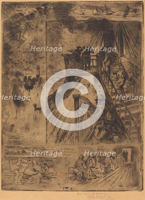 La Traversée (The Passage), 1879-1885. Creator: Felix Hilaire Buhot.