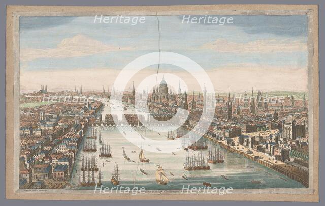 A general view of the city of London, next the river Thames', 1751. Creator: Thomas Bowles.