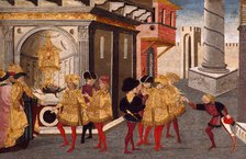 The Assassination and Funeral of Julius Caesar, 1455/60. Creators: Workshop of Apollonio di Giovanni, Workshop of Marco del Buono Giamberti.