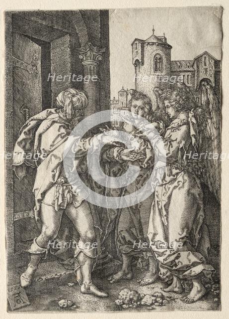 The Story of Lot, 1555. Creator: Heinrich Aldegrever (German, 1502-1555/61).