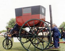 1803 Trevithick steam carriage replica. Creator: Unknown.