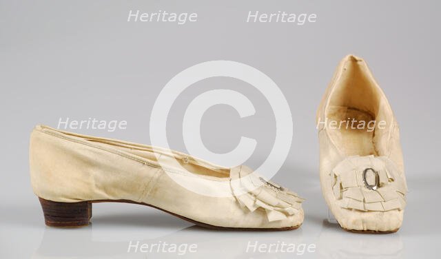 Wedding slippers, American, 1855-65. Creator: Unknown.