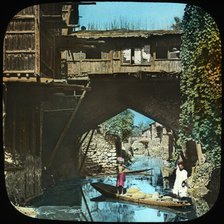 Old bridge, Srinagar, Kashmir, India, late 19th or early 20th century. Artist: Unknown