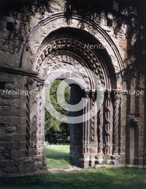 Norman processional arch, Lilleshall Abbey, Shropshire, 1999. Artist: Unknown