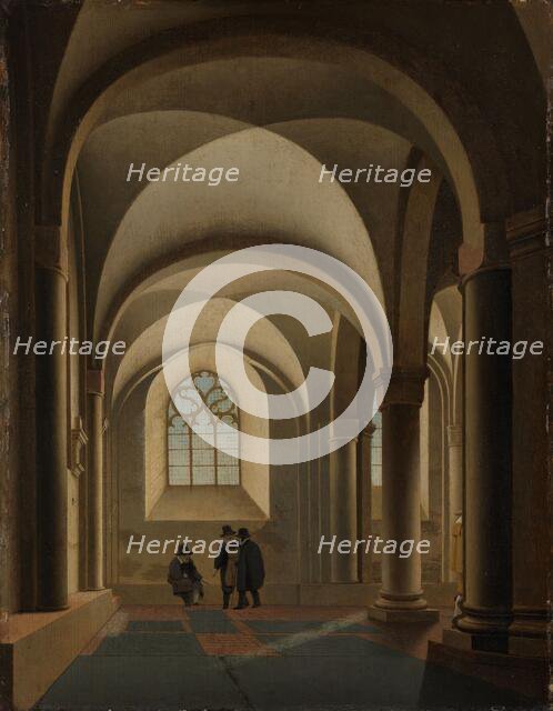 The Westernmost Bays of the South Aisle of the Mariakerk in Utrecht, c.1640-c.1645. Creator: Pieter Jansz Saenredam.