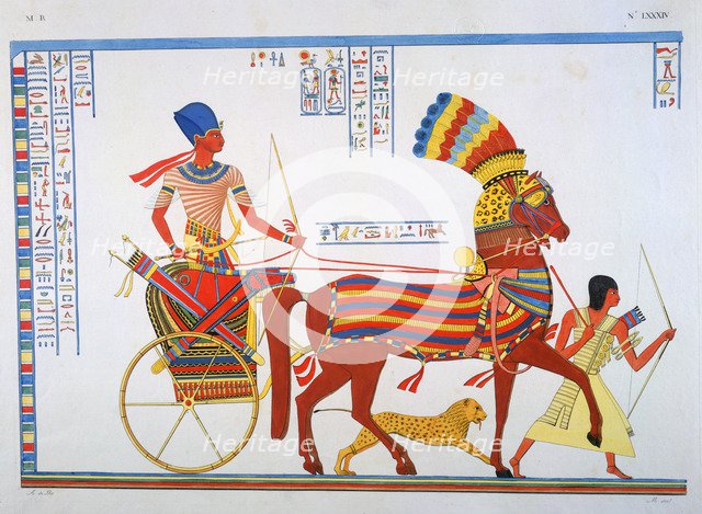 Ancient Egyptain fresco, 19th century. Artist: Ippolito Rosellini