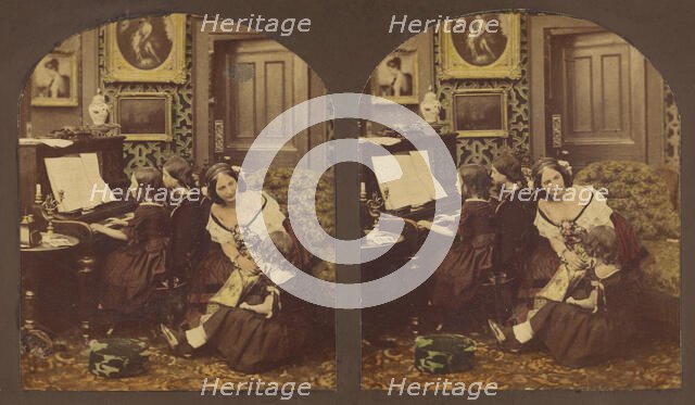 At home., about 1860. Creator: Unknown.