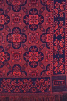 Coverlet, Indiana, 1842. Creator: Unknown.