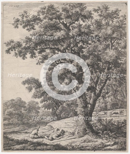 The Death of Adonis, 17th century. Creator: Anthonie Waterloo.