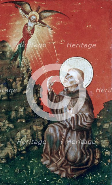 'St Francis receiving the Stigmata', c1430-1451. Artist: Stephan Lochner