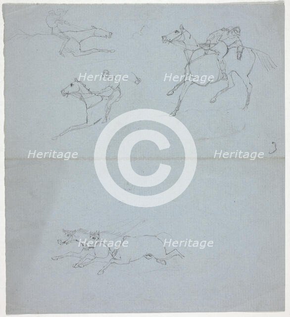 Sketches of a Jockey, n.d. Creator: George Alken.