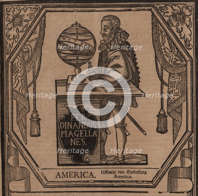 Portrait of Ferdinand Magellan (1470-1521), 1724. Creator: Anonymous.