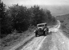 1933 Talbot 14/45 1665 cc competing in a Talbot CC trial. Artist: Bill Brunell.