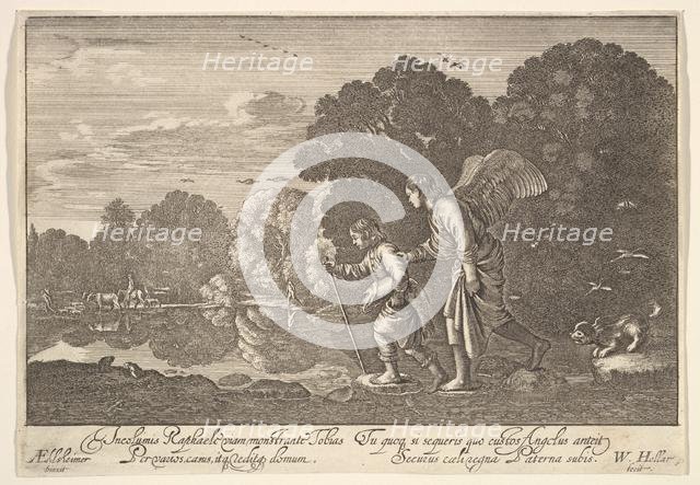 Tobias and the angel, 1644-52. Creator: Wenceslaus Hollar.