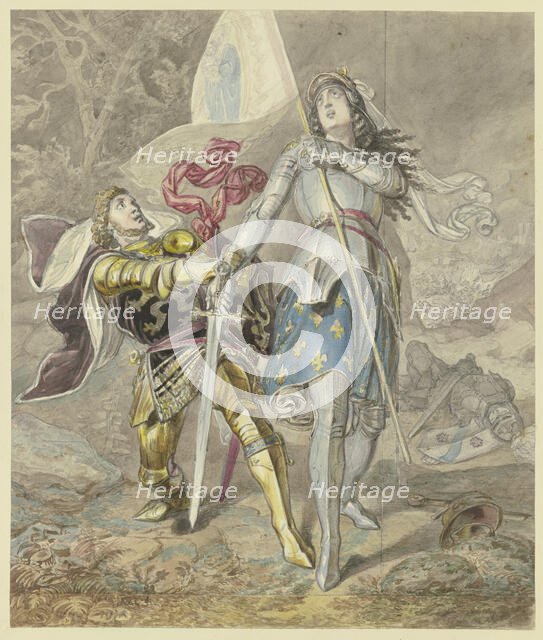 The Maid of Orleans and Lionel. Creator: Ferdinand Fellner.