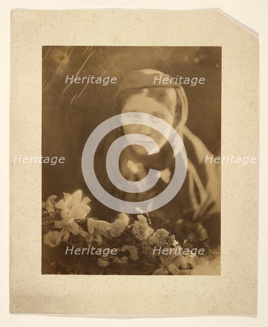 The Flower Girl, 1865. Creator: Julia Margaret Cameron.