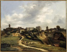 View of Montmartre, 1834. Creator: Paul Glon Villeneuve.