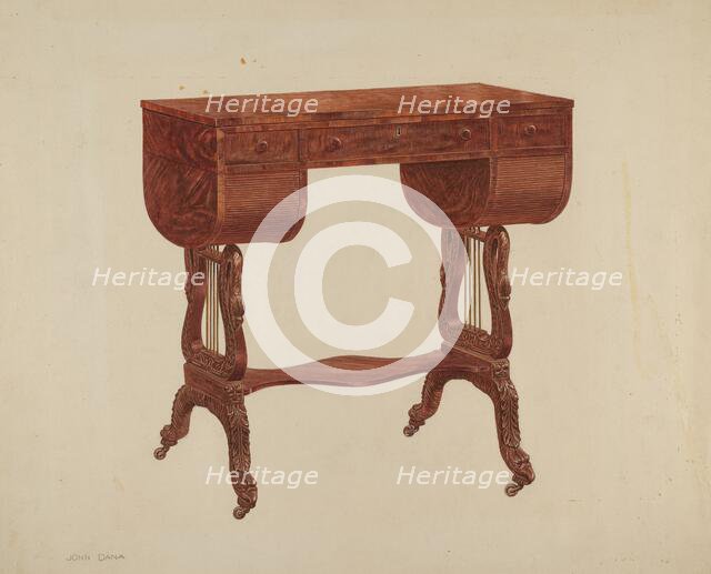 Work Table, c. 1939. Creator: John Dana.