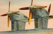 Small-diameter wooden aircraft propellers, 1932.  Creator: Unknown.