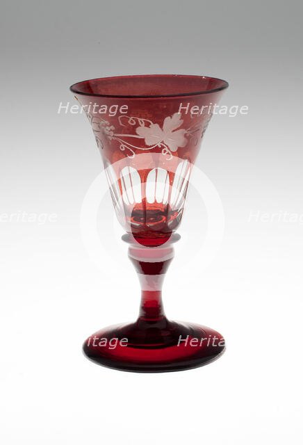 Wine Glass, Bohemia, Mid to late 19th century. Creator: Bohemia Glass.