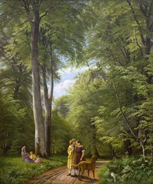 A Beech Wood in May near Iselingen Manor, Zealand, 1857. Creator: Peter Christian Thamsen Skovgaard.