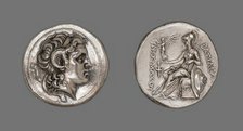 Tetradrachm (Coin) Portraying Alexander the Great, 297-281 BCE, issued by King Lysimachus of Thrace. Creator: Unknown.