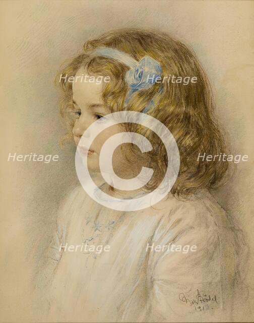 Portrait of Elsa Brodel, 1913. Creator: Max Brodel.