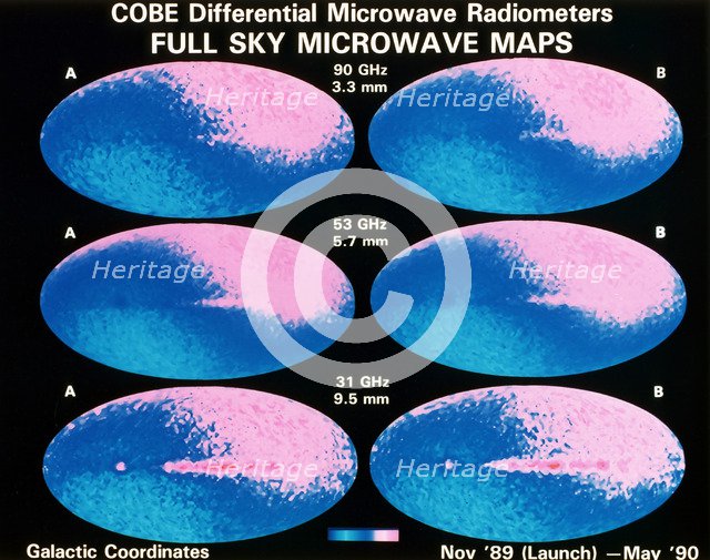 Full sky microwave maps, 1990. Artist: Unknown