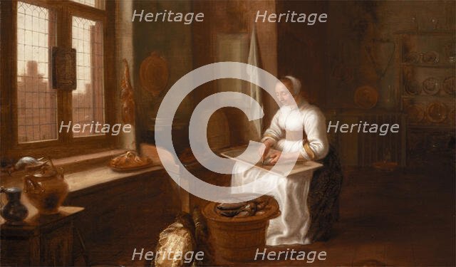A Woman Cleaning Fish, 1647. Creator: Hercules Sanders.