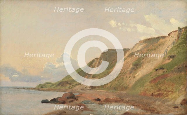 Study of Cliffs at the South Coast of Refsnæs, 1847. Creator: Johan Thomas Lundbye.
