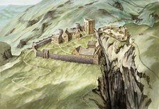 Peveril Castle, 14th century, (c1990-2010) Artist: Peter Urmston.
