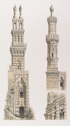 70. Mosquées Naçeriyeh et El Bordéni, au Kaire, 1843. Creator: Fichot.
