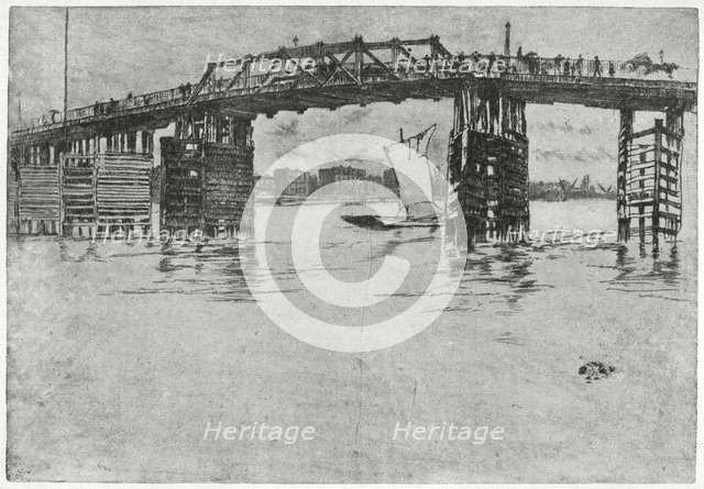 Battersea Bridge, London, 19th century (1904).Artist: James Abbott McNeill Whistler