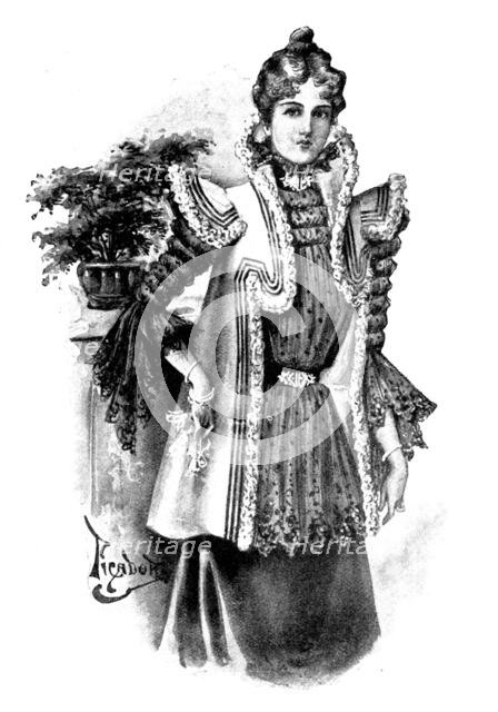 Ladies' Page: matinée of pink satin, 1898. Creator: Picador.