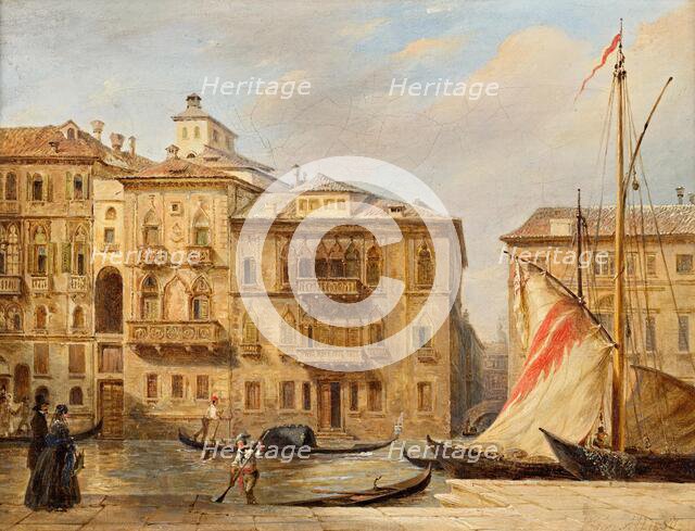 The Grand Canal in Venice, 1850. Creator: Franz Alt.