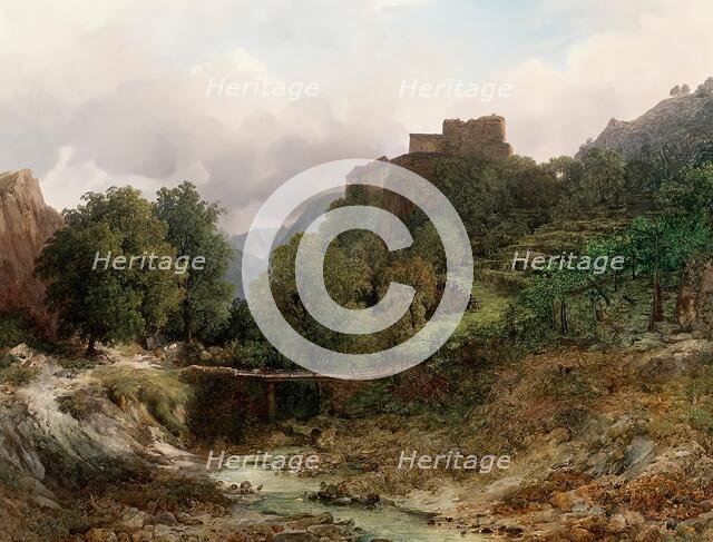 Tyrol Castle near Merano, c1843. Creator: Thomas Ender.