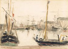 Ships in the Harbor, c1875. Creator: Berthe Morisot.