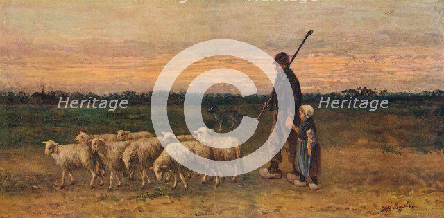 'The Return of the Flock', c1899. Artist: Jozef Israels.